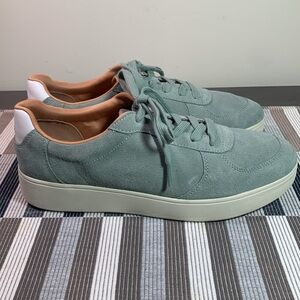 Women’s Fitflop Rally Sneaker, Suede, Cool Blue, Size 9 US, 41 EU